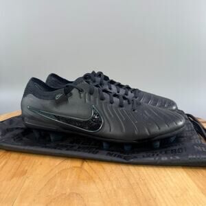 Mens 7.5 / Womens 9 - Nike Tiempo Legend 10 Elite FG Black Soccer Cleats NEW